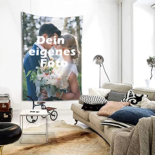 MFGCH Benutzerdefinierter Wandteppich Personalisierte Hintergrund, Personalisieren Wandbehang mit Eigenen Fotos und Text, für Schlafzimmer Wohnzimmer Home Decoration Wandkunst von MFGCH
