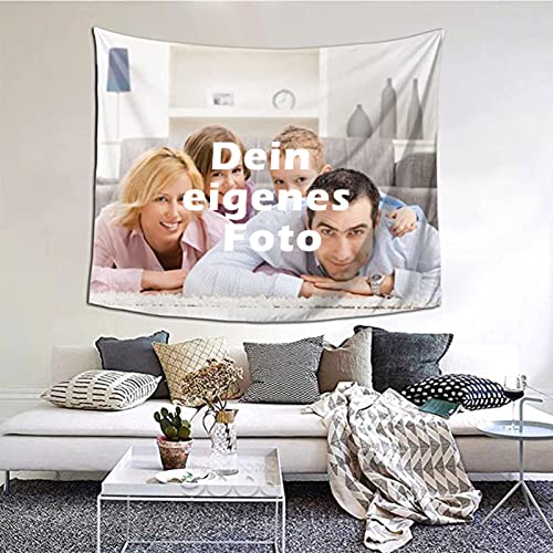 MFGCH Benutzerdefinierter Wandteppich Personalisierte Hintergrund, Personalisieren Wandbehang mit Eigenen Fotos und Text, für Schlafzimmer Wohnzimmer Home Decoration Wandkunst von MFGCH
