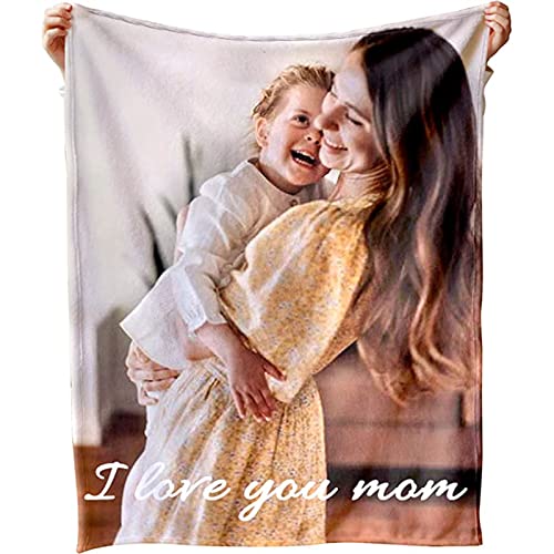 Personalisierte Decke mit Foto, Personalisierte Geschenke mit Foto und Text, Personalisierte kuscheldecke, Fotodecke mit eigenem Foto Für Vater, Mutter, Kinder, Hunde, Freunde Oder Liebhaber von MFGCH