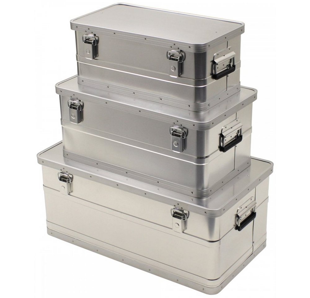 MFH Aufbewahrungsbox Outdoor 3er Set - Transportkisten - aluminium von MFH