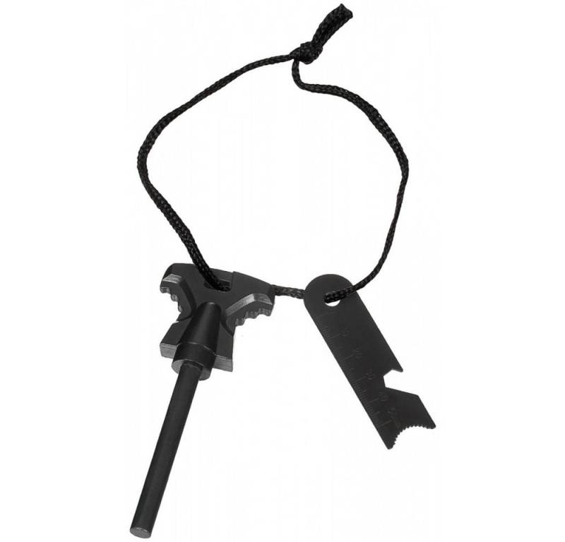 MFH Feuerzeug MFH Feuerstarter Zündstein Feueranzünder. (2-tlg. mit Kordelband), Feuerstahl mit Schaber, 2-tlg. mit Kordelband von MFH