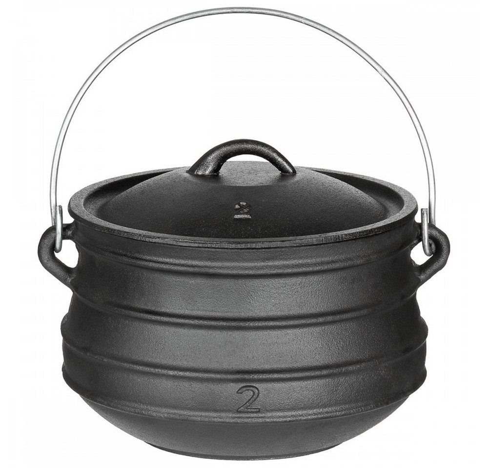 MFH Grilltopf Fox Outdoor Topf, Gusseisen, ca. 5 l, Gusseisen (Set, 2-tlg., 1 Topf, 1 Deckel) von MFH