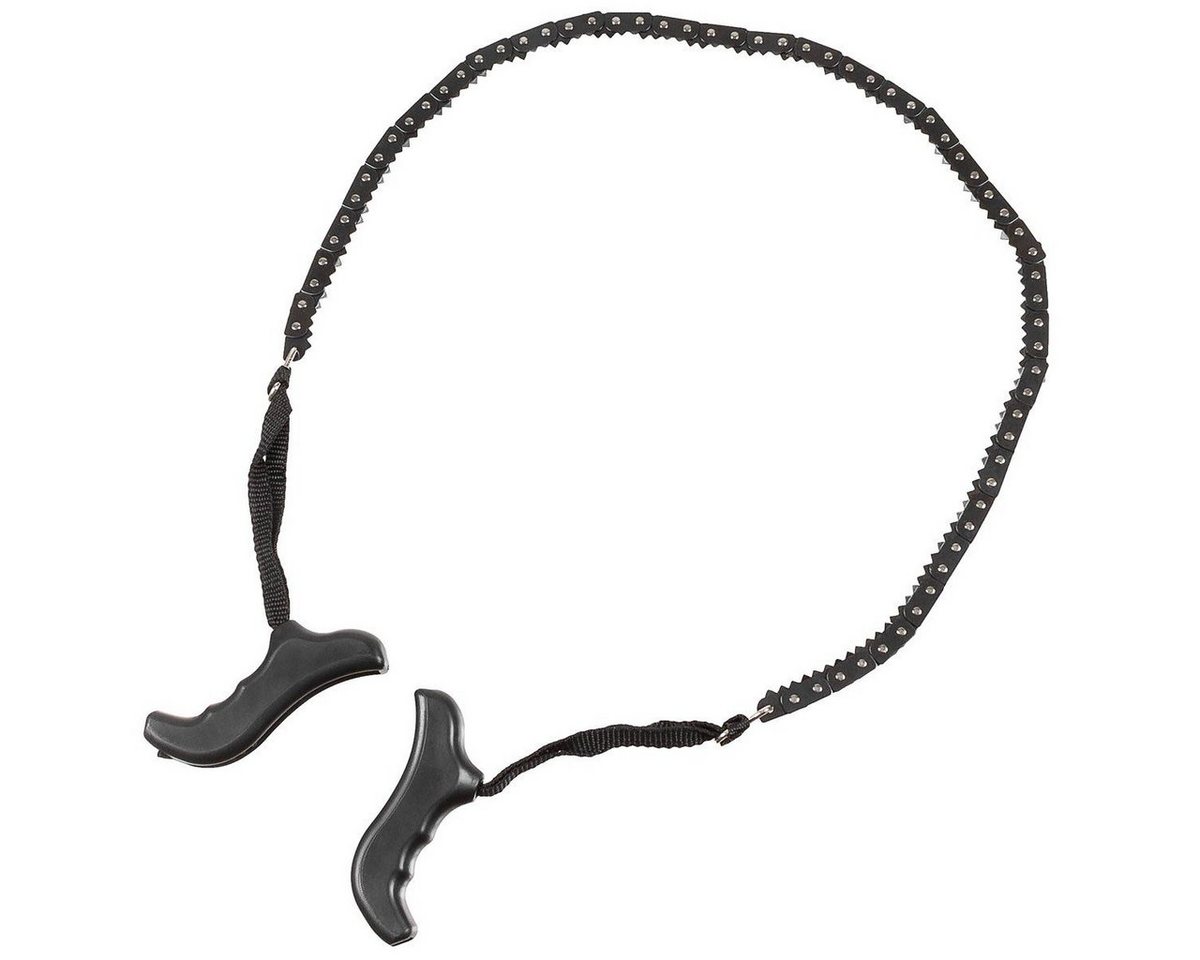 MFH Handsäge Ketten-Hand-Säge, mit Griffen, L. 73 cm, 65 Zähne (Packung, Hand-Ketten-Säge mit Transportbeutel), beweglich vernietete Metallglieder mit gehärteten Zähnen von MFH