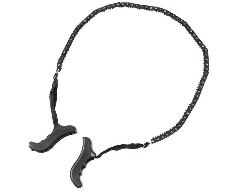 MFH Handsäge Ketten-Hand-Säge, mit Griffen, L. 73 cm, 65 Zähne (Packung, Hand-Ketten-Säge mit Transportbeutel), beweglich vernietete Metallglieder mit gehärteten Zähnen von MFH