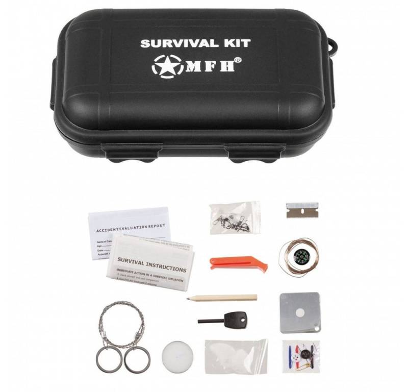MFH Multitool MFH Überlebensset 22-teilig für Outdoor-Abenteuer. von MFH