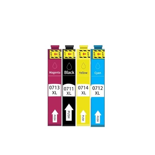 MFHgLKT 1PC ODER 1/2/3SET Tinte Patrone T0711 Kompatibel mit D78 D92 D120 DX4000 DX4050 DX4400 DX4450 DX5000 DX550 DX6000 DX6050 DX7000F DX7400 DX7450 Drucker(4 Color 1set) von MFHgLKT