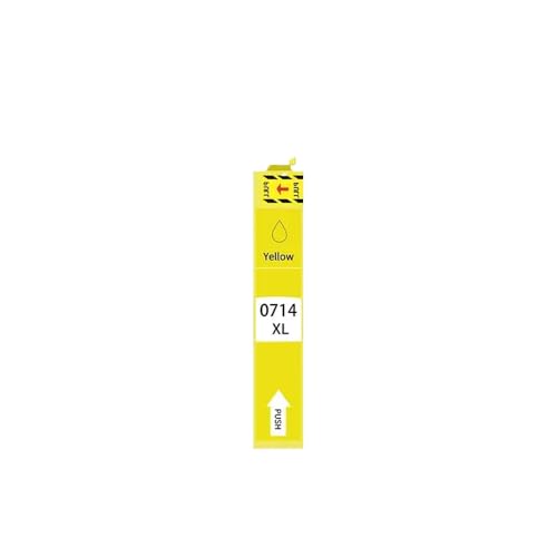 MFHgLKT 1PC ODER 1/2/3SET Tinte Patrone T0711 Kompatibel mit D78 D92 D120 DX4000 DX4050 DX4400 DX4450 DX5000 DX550 DX6000 DX6050 DX7000F DX7400 DX7450 Drucker(T0711-Yellow) von MFHgLKT