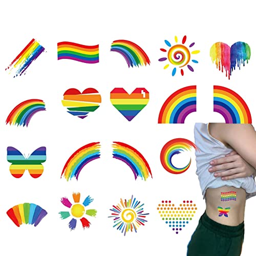 MFJS Rainbow Pride Aufkleber, selbstklebend, wasserdichte Aufkleber Pack für Gepäck, Laptop, Scrapbook, Skateboard, Wasserflasche von MFJS