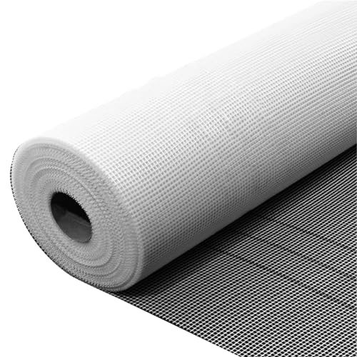 MFLCBK Armierungsgewebe Rolle Glasfasergewebe Reinforcement Fabric Fibreglass Fabric Interior Plaster Fabric Fabric Roll,for Facade Insulation Fliesen,Gips,Wand,Nicht klebrig(Größe:1x50m) von MFLCBK