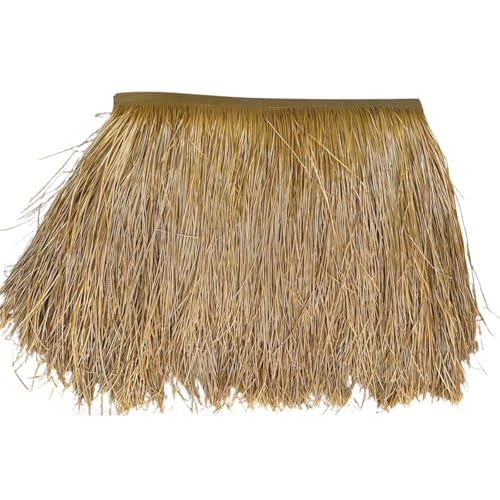 MFLCBK Feuerfeste Künstlicher Palmdach Paneele Grasdach Wetterfest Strohdach Innen- und Außenbereich für Tiki-Bar Hütte Garten Partydekorationen Terrassenschirm(Size:10pcs,Color:Gelb) von MFLCBK