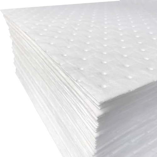 Ölbindematte Saugfähige Ölmatte Rolle, Ölabsorbierende Pads Matten (nur Öl/Kraftstoff) für Werkstatt, Garage Und Oldtimer(Size:2mm-100 Sheet,Color:Weiß) von MFLCBK