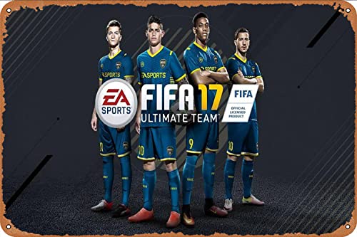 FIFA17 Spielposter 20,3 x 30,5 cm Metall Aluminium Neuheit Blechschild von MFSAEQE