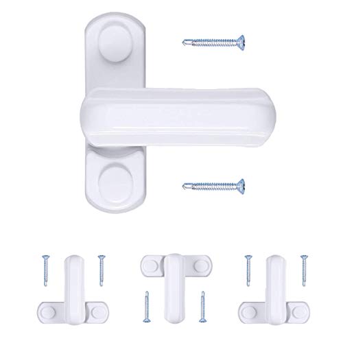 MFT 4x Sash Jammer für Fenster und Türen in weiß (RAL 9016) I Fenstersicherung in T-Form I Einbruchschutz durch Verriegelung der Fenster I Kindersicherung von Tür und Fenster von MFT