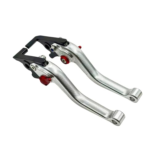 MFTGRS Für W800 SE Z750 2004-2016 Kupplung Bremshebel Verstellbarer Griff Motorrad Motorrad Bremskupplungshebel(Silberrot) von MFTGRS