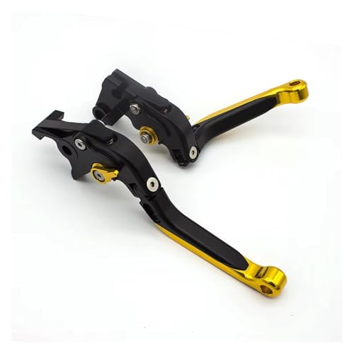 MFTGRS Motorrad Einstellbarer Bremskupplungshebel Für Y&amaha YZF R7 YZF-R7 2021-2025 Motorrad Bremskupplungshebel(Fold Extend Gold) von MFTGRS