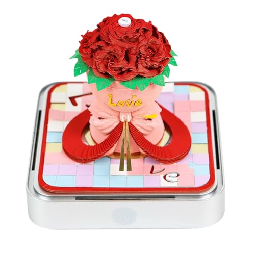 MFYOUPK 3D-Kalender-Notizblock 2026 – Rosen-Notizblock, Papier, zum Abreißen, Schnitzen, Notizblock mit LED-Beleuchtung und Acryl-Etui für Weihnachten, Einweihung, Erntedankfest MFYOUPK 3D-Kalender-Notizblock 2026 – Rosen-Notizblock, Papier, zum Abreißen, Schnitzen, Notizblock mit LED-Beleuchtung und Acryl-Etui für Weihnachten, Einweihung, Erntedankfest von MFYOUPK