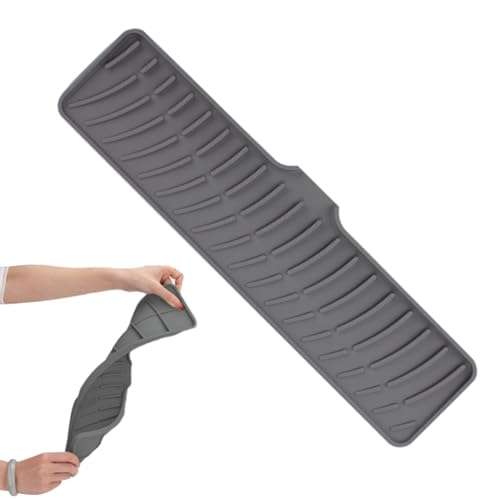 MFYOUPK Abtropfmatte für Gerichte, Abtropfmatte für die Küche, aus Silikon mit integrierter Abflusslippe, Spülbecken-Spritzschutz, Matte für Kaffeemaschine und Heißluftfritteuse von MFYOUPK
