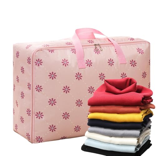 MFYOUPK Bettdecken Aufbewahrungsbeutel | Decken Organizer | Wasserdichte Faltbare Tasche Mit Reißverschluss Für Platzsparende Lagerung Von Dorm Textilien Bettwäsche von MFYOUPK
