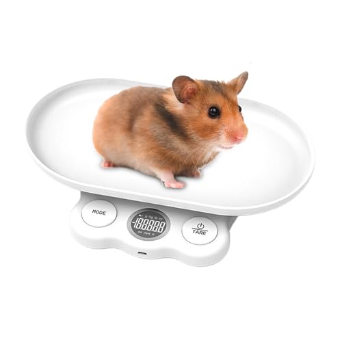 MFYOUPK Digitale Tierwaage,Hochpräzise Tiergewichtsmessung Mit Sensortechnik - Platzsparende Digitale Präzisionswaage Für Welpen, Hamster & Kätzchen von MFYOUPK