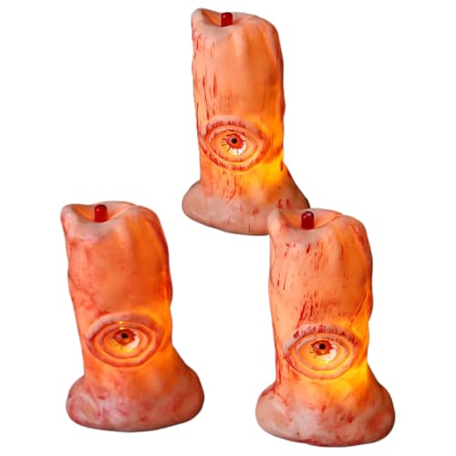 MFYOUPK Halloween Kerzen - Batteriebetriebene LED Säulenkerzen ohne Flamme,Party Deko Blutauge Lampe für Festivals Terrasse Nachttisch Wohnzimmer MFYOUPK Halloween Kerzen - Batteriebetriebene LED Säulenkerzen ohne Flamme,Party Deko Blutauge Lampe für Festivals Terrasse Nachttisch Wohnzimmer von MFYOUPK