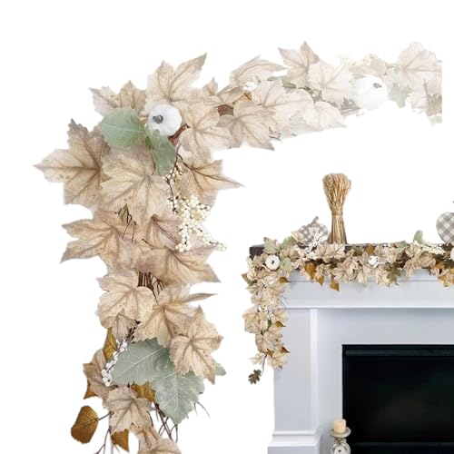 MFYOUPK Herbstblätter Girlande - 1.7M Erntedankfest mit Kürbis | Wohnkörper Deko für Terrasse Hof Bücherregal Garten Küche Büro Fenster Tor MFYOUPK Herbstblätter Girlande - 1.7M Erntedankfest mit Kürbis | Wohnkörper Deko für Terrasse Hof Bücherregal Garten Küche Büro Fenster Tor von MFYOUPK