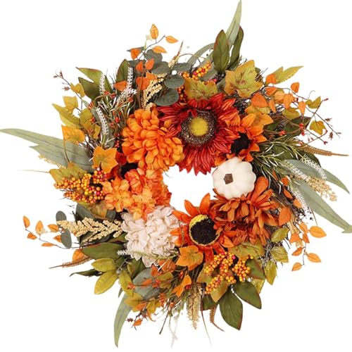MFYOUPK Herbstkränze Für Haustür - Sonnenblumen Herbstdeko,Landhausstil Dekoratives Willkommensschild Saisonale Erntedekoration Für Außenbereich Innenbereich Tür Fenster Wand MFYOUPK Herbstkränze Für Haustür - Sonnenblumen Herbstdeko,Landhausstil Dekoratives Willkommensschild Saisonale Erntedekoration Für Außenbereich Innenbereich Tür Fenster Wand von MFYOUPK
