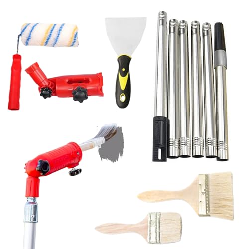MFYOUPK Malrollerset | Multifunktionales Malerrollen Set Mit Teleskopstange Und Pinsel - Renovierungszubehör Für Hausprojekte An Wänden Türen Möbeln Zäunen Holzdecks Bastelarbeiten Und Retuschen von MFYOUPK