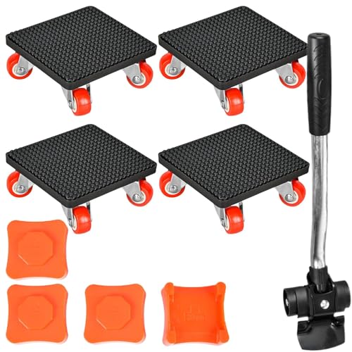MFYOUPK Möbelroller Gleiter - Starkbelastbarer 360-Grad Drehbarer Möbelroller,Transportwagen Für Wohnzimmer Schlafzimmer Garage Und Draußen von MFYOUPK