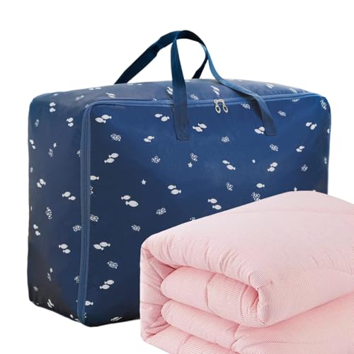 MFYOUPK Quilt Storage Bag | Decken Organizer - Wasserdichte Faltbare Tasche Mit Reißverschluss Für Platzsparende Lagerung Von Dorm Textilien Bettwäsche von MFYOUPK