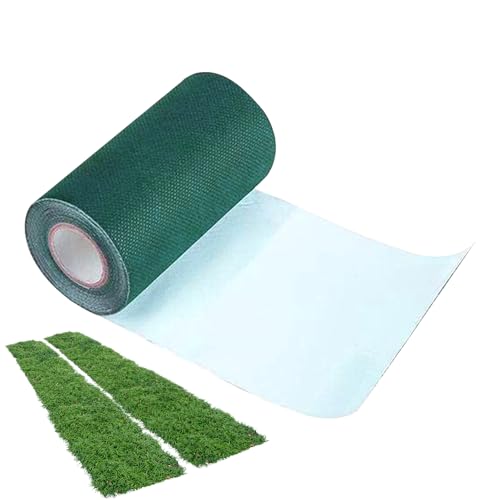 MFYOUPK Rasenband Für Kunstrasen, Einseitiges Kunststoffrasen Verbindungsband, Haftfixierendes Grünes Band Zum Verbinden Und Befestigen Von Teppichverbindungen Im Außenbereich Garten Rasen von MFYOUPK