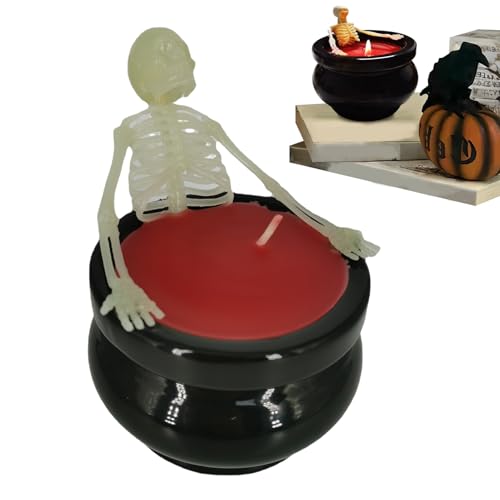 MFYOUPK Skelettkerze, Skelett Halloween Kerzen, Unheimlich Leuchtende Langlebige Deko Für Kamin Wohnzimmertisch Sideboard Kaminbank Fest MFYOUPK Skelettkerze, Skelett Halloween Kerzen, Unheimlich Leuchtende Langlebige Deko Für Kamin Wohnzimmertisch Sideboard Kaminbank Fest von MFYOUPK