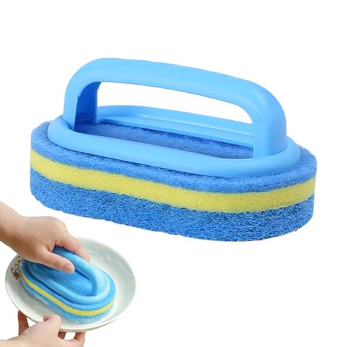 MFYOUPK Spülschwamm Mit Griff | Schwammbürste Pfannenschrubber mit ergonomischem Griff,Scheuerschwamm Haushaltsreiniger Für Küche Bad Waschbecken Fliesen Haus Spa Pool MFYOUPK Spülschwamm Mit Griff | Schwammbürste Pfannenschrubber mit ergonomischem Griff,Scheuerschwamm Haushaltsreiniger Für Küche Bad Waschbecken Fliesen Haus Spa Pool von MFYOUPK