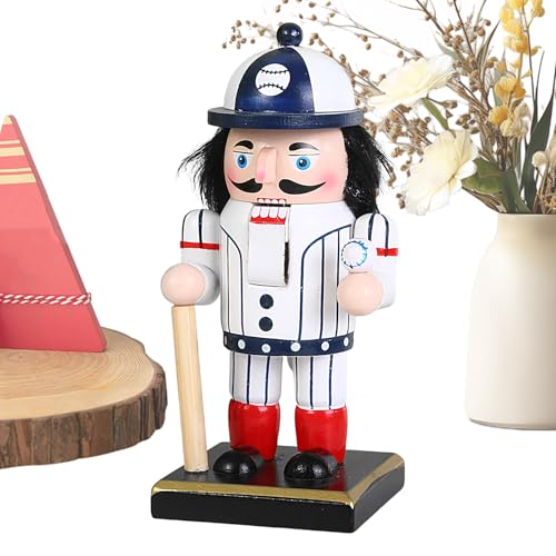 MFYOUPK Weihnachtlicher Nussknacker, traditioneller Baseballspieler, Nussknacker, Soldaten-Figuren, Holz, Weihnachtsschmuck für Urlaub, Bücherregal, Schreibtisch, Kamin, Partytisch MFYOUPK Weihnachtlicher Nussknacker, traditioneller Baseballspieler, Nussknacker, Soldaten-Figuren, Holz, Weihnachtsschmuck für Urlaub, Bücherregal, Schreibtisch, Kamin, Partytisch von MFYOUPK