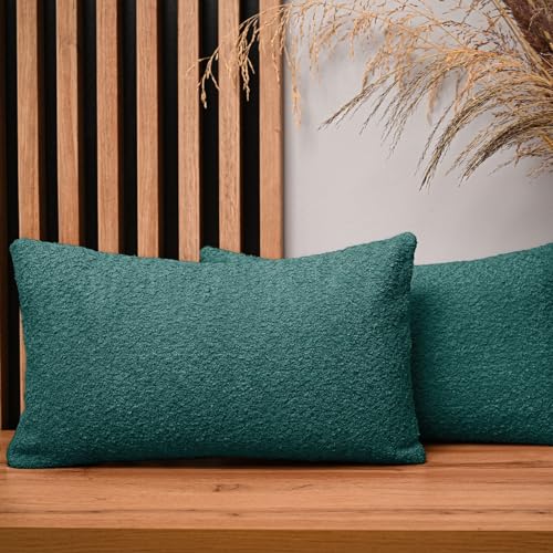2er Set Kissenbezug 30x50 cm Malachit rechteck - aus Chenille-Stoff, mit Reißverschluss - dekorative Kissenbezüge für Kissen 30x50 für Sofa, Deko Schlafzimmer, Deko Wohnzimmer von MG Design