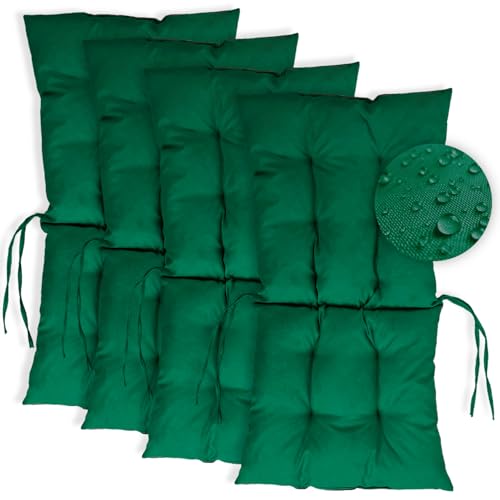 MG Design 4er Set - Stuhlkissen 50 x 100 cm Sitzkissen - Gartenstühle Sitzauflagen aus Polsterstoff, mit weicher Füllung, mit Schnüren zum Binden - Niedriglehner Auflagen, Outdoor-Kissen MG Design 4er Set - Stuhlkissen 50 x 100 cm Sitzkissen - Gartenstühle Sitzauflagen aus Polsterstoff, mit weicher Füllung, mit Schnüren zum Binden - Niedriglehner Auflagen, Outdoor-Kissen von MG Design