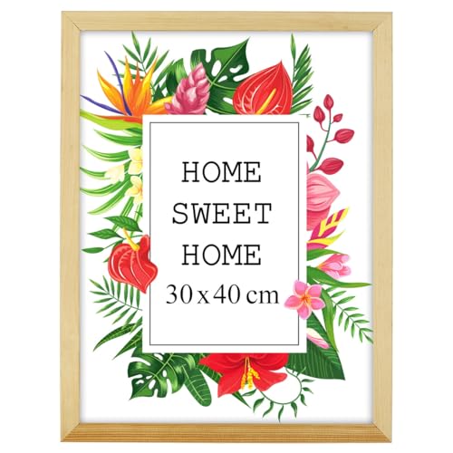 MG Design Bilderrahmen 30 x 40 cm - Farbe Natur aus Holz, mit Acrylglas - zum vertikalen oder horizontalen Aufhängen/Aufstellen, für Fotos, Poster, Puzzles MG Design Bilderrahmen 30 x 40 cm - Farbe Natur aus Holz, mit Acrylglas - zum vertikalen oder horizontalen Aufhängen/Aufstellen, für Fotos, Poster, Puzzles von MG Design
