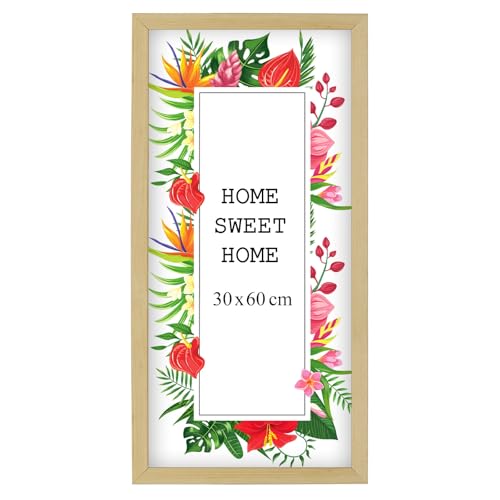 MG Design Bilderrahmen 30 x 60 cm - Farbe Natur, aus Holz, mit Acrylglas - zum vertikalen oder horizontalen Aufhängen, ohne Hintergrund, für Fotos, Poster, Puzzles MG Design Bilderrahmen 30 x 60 cm - Farbe Natur, aus Holz, mit Acrylglas - zum vertikalen oder horizontalen Aufhängen, ohne Hintergrund, für Fotos, Poster, Puzzles von MG Design