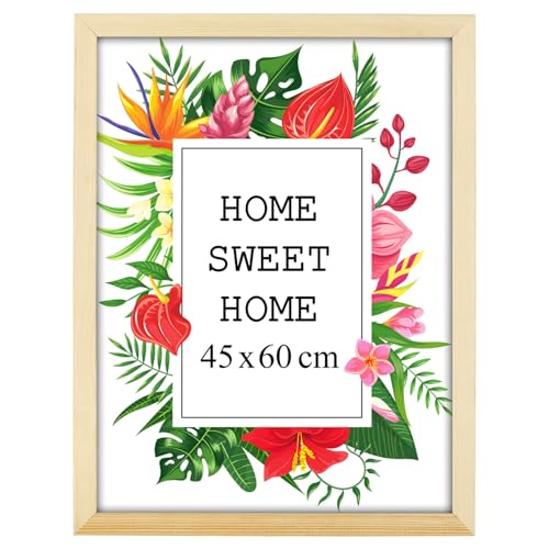 MG Design Bilderrahmen 45 x 60 cm - Farbe Natur, aus Holz, mit Acrylglas - zum vertikalen oder horizontalen Aufhängen, ohne Hintergrund, für Fotos, Poster, Puzzles MG Design Bilderrahmen 45 x 60 cm - Farbe Natur, aus Holz, mit Acrylglas - zum vertikalen oder horizontalen Aufhängen, ohne Hintergrund, für Fotos, Poster, Puzzles von MG Design