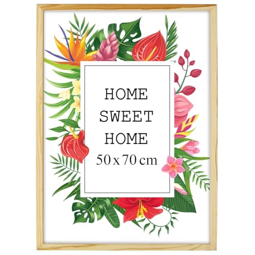 MG Design Bilderrahmen 50 x 70 cm - Farbe Natur aus Holz, mit Acrylglas - zum vertikalen oder horizontalen Aufhängen/Aufstellen, für Fotos, Poster, Puzzles MG Design Bilderrahmen 50 x 70 cm - Farbe Natur aus Holz, mit Acrylglas - zum vertikalen oder horizontalen Aufhängen/Aufstellen, für Fotos, Poster, Puzzles von MG Design