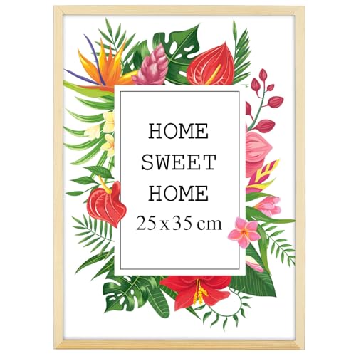 MG Design Bilderrahmen B4 25 x 35 cm - Farbe Natur, aus Holz, mit Acrylglas - zum vertikalen oder horizontalen Aufhängen, ohne Hintergrund, für Fotos, Poster, Puzzles MG Design Bilderrahmen B4 25 x 35 cm - Farbe Natur, aus Holz, mit Acrylglas - zum vertikalen oder horizontalen Aufhängen, ohne Hintergrund, für Fotos, Poster, Puzzles von MG Design