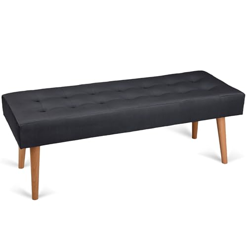 MG Design Elegante Bank im modernen Stil Sitzbank mit aufwendiger Knopfheftung - Polsterbank 45x120 cm in Graphit MG Design Elegante Bank im modernen Stil Sitzbank mit aufwendiger Knopfheftung - Polsterbank 45x120 cm in Graphit von MG Design