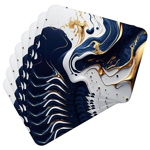 Tischset Satz mit 8 Stück 40x30 cm Marble Blue and Gold 3 Tischuntersetzer Abwaschbar - Hitzebeständige Korkrückseite hält Temperaturen von 100°C Stand, verrutscht Nicht - Platzdeckchen für Die Küche Tischset Satz mit 8 Stück 40x30 cm Marble Blue and Gold 3 Tischuntersetzer Abwaschbar - Hitzebeständige Korkrückseite hält Temperaturen von 100°C Stand, verrutscht Nicht - Platzdeckchen für Die Küche von MG Design