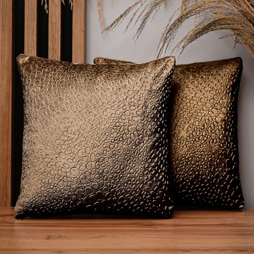 mg design 2er Set Kissenbezug 35x35 cm Karamell quadratisch - aus Velourstoff mit Tröpfchenmuster, mit Reißverschluss - dekorative Kissenbezüge für Kissen 35x35, Deko Schlafzimmer, Deko Wohnzimmer mg design 2er Set Kissenbezug 35x35 cm Karamell quadratisch - aus Velourstoff mit Tröpfchenmuster, mit Reißverschluss - dekorative Kissenbezüge für Kissen 35x35, Deko Schlafzimmer, Deko Wohnzimmer von MG Design