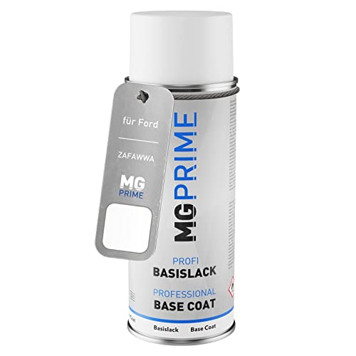 MG PRIME Autolack Spraydose für Ford ZAFAWWA / PNZAD0 / 4 Diamond White/Diamant Weiss Basislack Sprühdose 400ml von MG PRIME