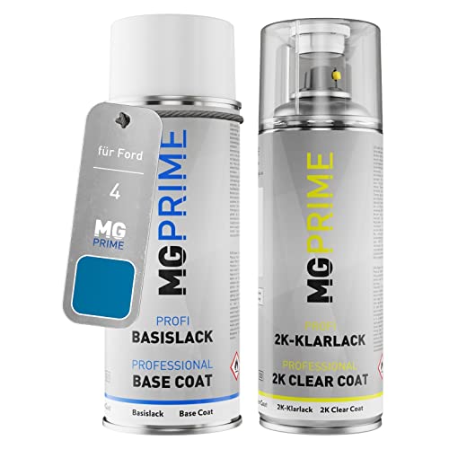 MG PRIME Autolack 2K Spraydosen Set für Ford 4 / 8CSEWWA Dive Metallic/Diveblau Basislack 2 Komponenten Klarlack Sprühdose MG PRIME Autolack 2K Spraydosen Set für Ford 4 / 8CSEWWA Dive Metallic/Diveblau Basislack 2 Komponenten Klarlack Sprühdose von MG PRIME
