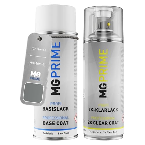 MG PRIME Autolack 2K Spraydosen Set für Honda NH630M-S Silverstone Metallic Basislack 2 Komponenten Klarlack Sprühdose MG PRIME Autolack 2K Spraydosen Set für Honda NH630M-S Silverstone Metallic Basislack 2 Komponenten Klarlack Sprühdose von MG PRIME