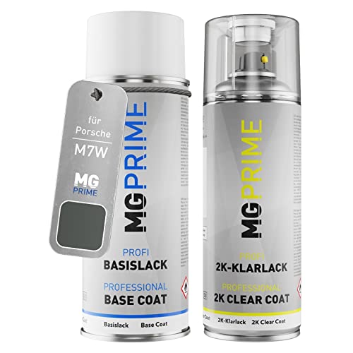 MG PRIME Autolack 2K Spraydosen Set für Porsche M7W / 9Q Meteorgrau Metallic/Meteor Grey Metallic Basislack 2 Komponenten Klarlack Sprühdose MG PRIME Autolack 2K Spraydosen Set für Porsche M7W / 9Q Meteorgrau Metallic/Meteor Grey Metallic Basislack 2 Komponenten Klarlack Sprühdose von MG PRIME