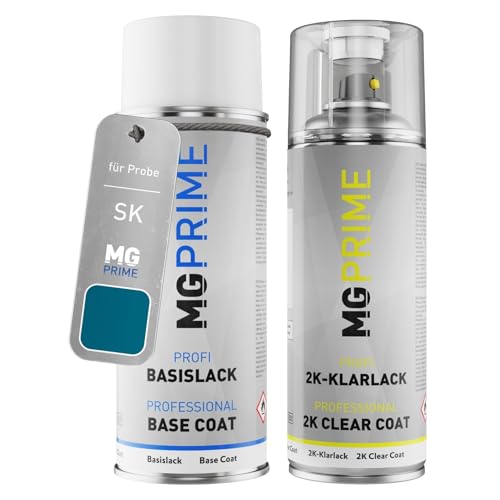 MG PRIME Autolack 2K Spraydosen Set für Probe SK Pacific Green Metallic Basislack 2 Komponenten Klarlack Sprühdose MG PRIME Autolack 2K Spraydosen Set für Probe SK Pacific Green Metallic Basislack 2 Komponenten Klarlack Sprühdose von MG PRIME