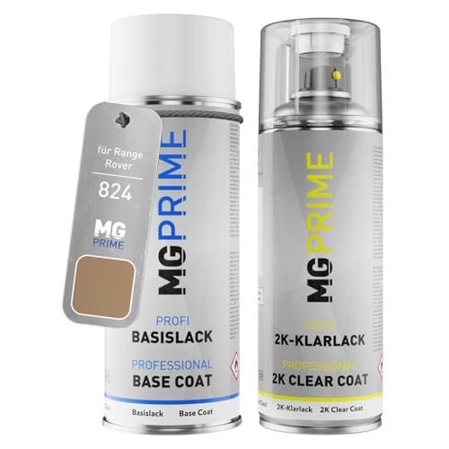 MG PRIME Autolack 2K Spraydosen Set für Range Rover 824 / LRC824-GAQ Ipanema Sand Metallic Basislack 2 Komponenten Klarlack Sprühdose MG PRIME Autolack 2K Spraydosen Set für Range Rover 824 / LRC824-GAQ Ipanema Sand Metallic Basislack 2 Komponenten Klarlack Sprühdose von MG PRIME