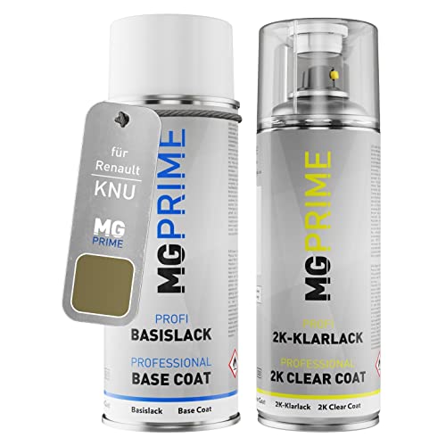 MG PRIME Autolack 2K Spraydosen Set für Renault KNU Gris Taupe/Galaxie-Grau Basislack 2 Komponenten Klarlack Sprühdose MG PRIME Autolack 2K Spraydosen Set für Renault KNU Gris Taupe/Galaxie-Grau Basislack 2 Komponenten Klarlack Sprühdose von MG PRIME